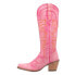 Dingo Texas Tornado Embroidered Snip Toe Cowboy Womens Pink Casual Boots DI943-