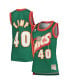 Фото #2 товара Women's Shawn Kemp Green Seattle SuperSonics 1995-96 Hardwood Classics Swingman Jersey