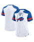 Women's White/Royal Buffalo Bills Foiled Primary Lace-Up T-Shirt