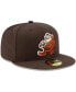Фото #2 товара Men's Brown Cleveland Browns Color Dim 59FIFTY Fitted Hat