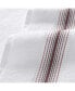 White Turkish Luxury Striped Washcloths for Bathroom 600 GSM, 13x13 in., 8-Pack , Super Soft Absorbent Washcloths
