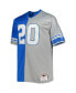 Men's Barry Sanders Blue, Silver Detroit Lions Big and Tall Split Legacy Retired Player Replica Jersey