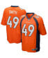 Фото #1 товара Men's Dennis Smith Orange Denver Broncos Game Retired Player Jersey