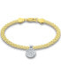 ფოტო #1 პროდუქტის Cubic Zirconia Disc Charm Bismark Chain Bracelet, Created for Macy's