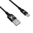 Mocny kabel przewód w oplocie USB microUSB 2.4A 1m czarny