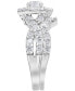 Фото #4 товара Diamond Bridal Set (2 ct. t.w.) in 14k White Gold