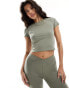 ASOS 4505 performance t-shirt in soft touch fabric in olive green