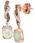 ფოტო #1 პროდუქტის Neopolitan Opal™ (1-1/5 ct. t.w.) & Diamond (1/5 ct. t.w.) Twist Drop Earrings in 14k Rose Gold