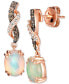 Neopolitan Opal™ (1-1/5 ct. t.w.) & Diamond (1/5 ct. t.w.) Twist Drop Earrings in 14k Rose Gold