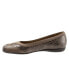 Фото #4 товара Trotters Sharp T1866-104 Womens Brown Narrow Leather Ballet Flats Shoes 10