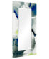 'Ephemeral' Rectangular On Free Floating Printed Tempered Art Glass Beveled Mirror, 72" x 36"