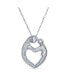 Фото #2 товара Family Parent New Mother Mom Loving Son Child Daughter Heart Shaped Pendant Necklace For Women Sterling Silver