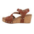 Corkys Giggle Studded Wedge Womens Brown Casual Sandals 41-0324-BOUR