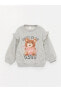 Фото #1 товара Bisiklet Yaka Baskılı Kız Bebek Sweatshirt