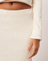 ASOS EDITION jersey maxi skirt with split detail co-ord in cream Бежевый, 40 - фото #5