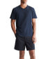 Фото #7 товара Men's Smooth Cotton Solid V-Neck T-Shirt