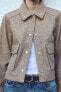 Фото #7 товара Короткая куртка из мягкой ткани ZARA