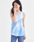 Фото #1 товара Women's Printed V-Neck Tank Top, Created for Macy's