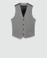 Фото #5 товара Men's Super Slim-Fit Stretch Fabric Suit Vest