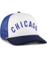 Men's White Chicago Cubs Foam Front Script Trucker Snapback Hat
