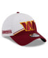 Фото #1 товара Men's White, Burgundy Washington Commanders 2023 Sideline 9TWENTY Adjustable Hat