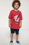 Kırmızı Genç Erkek Slogan Baskılı T-shirt I6658A6.18SM.RD71