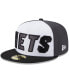 Men's White, Black Brooklyn Nets Back Half 9FIFTY Fitted Hat