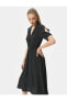 Фото #2 товара Платье Koton Платье Midi в горошек с пуговицами и воздушными рукавами