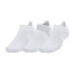 UNDER ARMOUR ArmourDry Run Lite no show socks 3 pairs White / White / Reflective, EU 31 1/2-36 1/2 - фото #5