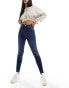 Фото #2 товара NA-KD high waist skinny jeans in dark blue