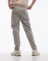 Фото #3 товара Topman twin pleat tapered trousers in stone