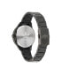 ფოტო #3 პროდუქტის Unisex Three Hand Edition Three Small Black Stainless Steel Bracelet Watch 36mm