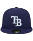 Фото #2 товара Men's Navy Tampa Bay Rays 2020 World Series Team Color 59FIFTY Fitted Hat