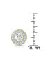 ფოტო #3 პროდუქტის Sterling Silver Cubic Zirconia Halo Stud Earrings