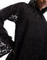 Фото #6 товара NA-KD velvet detail mini dress in black