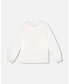 ფოტო #3 პროდუქტის Big Girls Print T-Shirt With Lace Off White