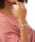 Two-Tone Cross Pendant Beaded Bracelet