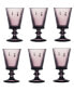 Фото #1 товара Napoleon Bee Aubergine 6-Piece Wine Glass Set, 9 oz