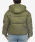 ფოტო #2 პროდუქტის Plus Size Hooded Bomber Puffer Coat