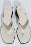 Block heel leather sandals ZARA