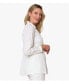 ფოტო #1 პროდუქტის Women's V-Neck Cotton Poplin Diamond Tuck Shirt