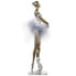 Decorative Figure Alexandra House Living White Silver Acrylic Plastic Melamin Ballerina