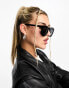 Фото #2 товара AJ Morgan retro round sunglasses in black