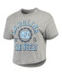 Women's Gray North Carolina Tar Heels Bishop Tri-Blend Knobi Crop T-shirt Серый, Large - фото #5