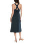 Фото #2 товара Theory Crossback Linen-Blend Midi Dress Women's Blue 6