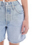 Levi's 501 mid thigh denim short in light blue wash