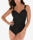 Фото #4 товара Razzle Dazzle Siren Twist-Front Underwire Allover Slimming One-Piece Swimsuit