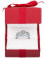 ფოტო #7 პროდუქტის Diamond Promise Ring (1/4 ct. t.w.) in Sterling Silver & 14k Rose Gold-Plate