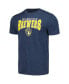 ფოტო #3 პროდუქტის Men's Charcoal, Navy Milwaukee Brewers Meter T-shirt and Pants Sleep Set