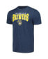 ფოტო #3 პროდუქტის Men's Charcoal, Navy Milwaukee Brewers Meter T-shirt and Pants Sleep Set